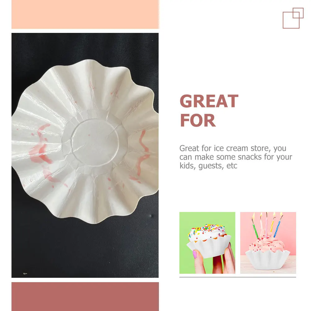 

150Pcs Cake Paper Cups Grease-Proof Disposable Baking Cups for Desserts Parties Weddings Ice Cream Cupcake Liners Muffin Bowls