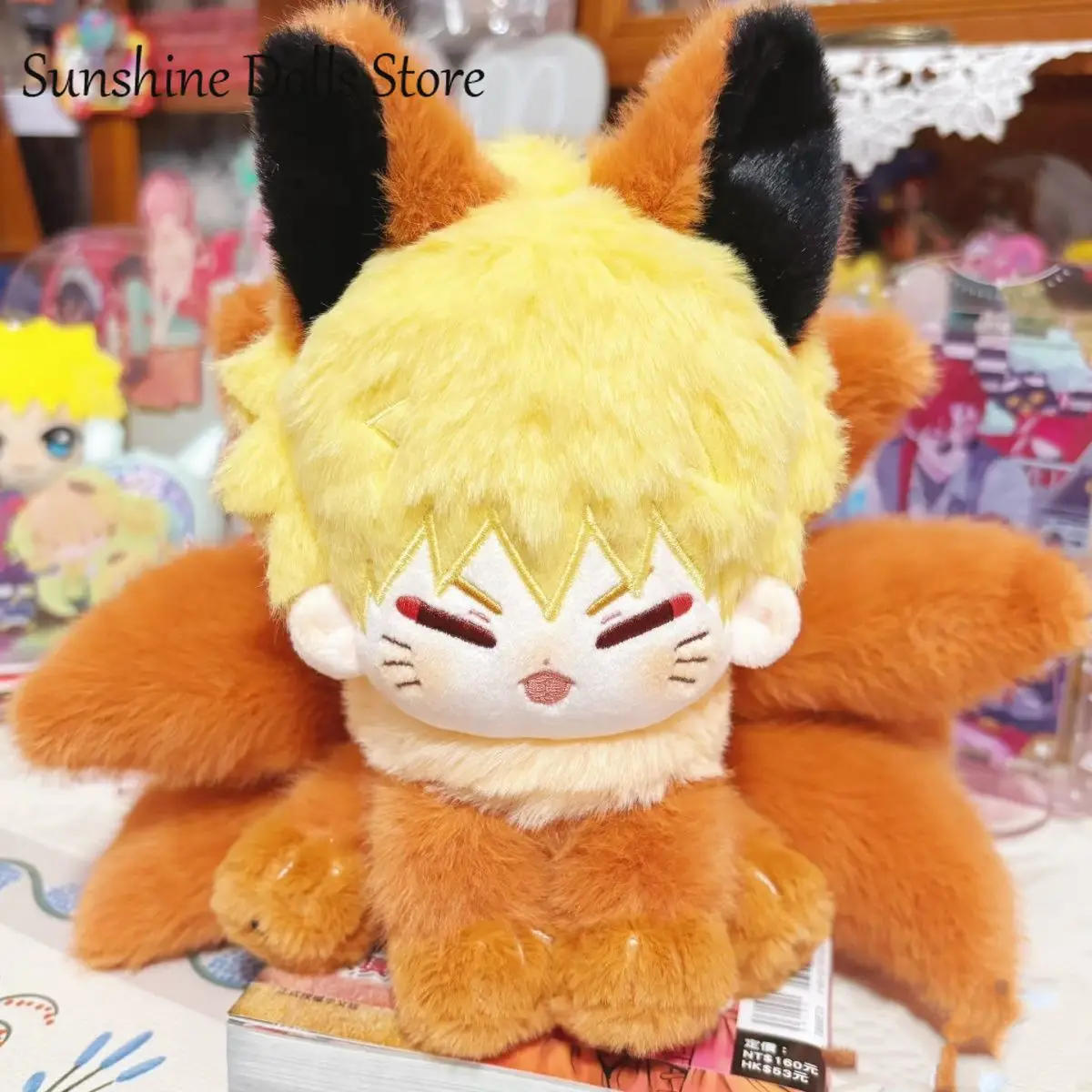 Nine Tailed Fox Doll Attributes ﻿Plush Doll With Tail Cartoon Monster Dress Up Stuffed Cotton Toy Anime Pillow Figures Plushie