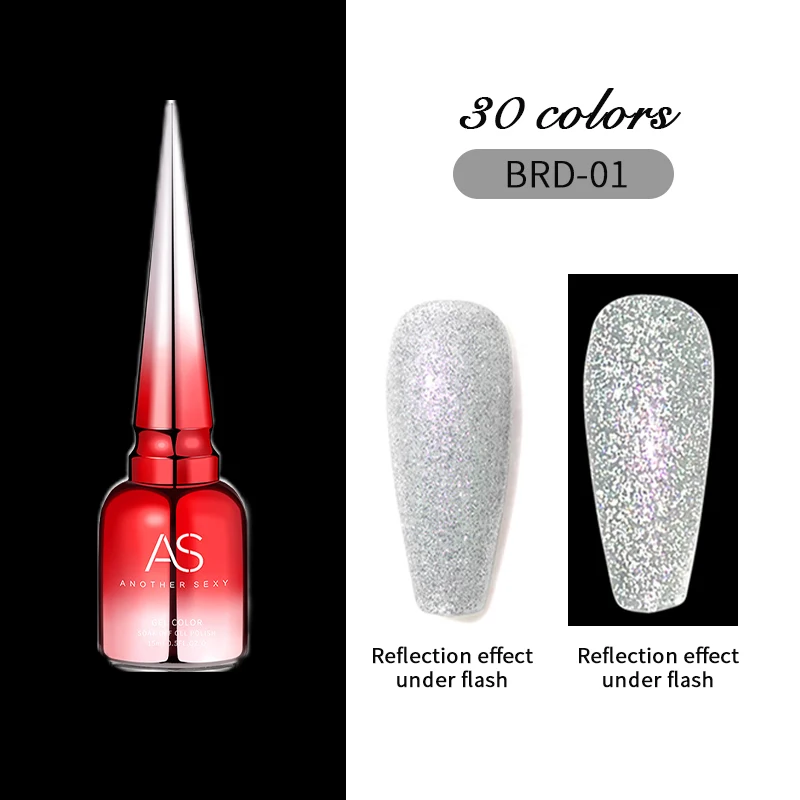 Als 15Ml Reflecterende Flash Gel Nagellak Diamant Semi-Permanente 30 Kleuren Disco Glitter Gel Nagellak