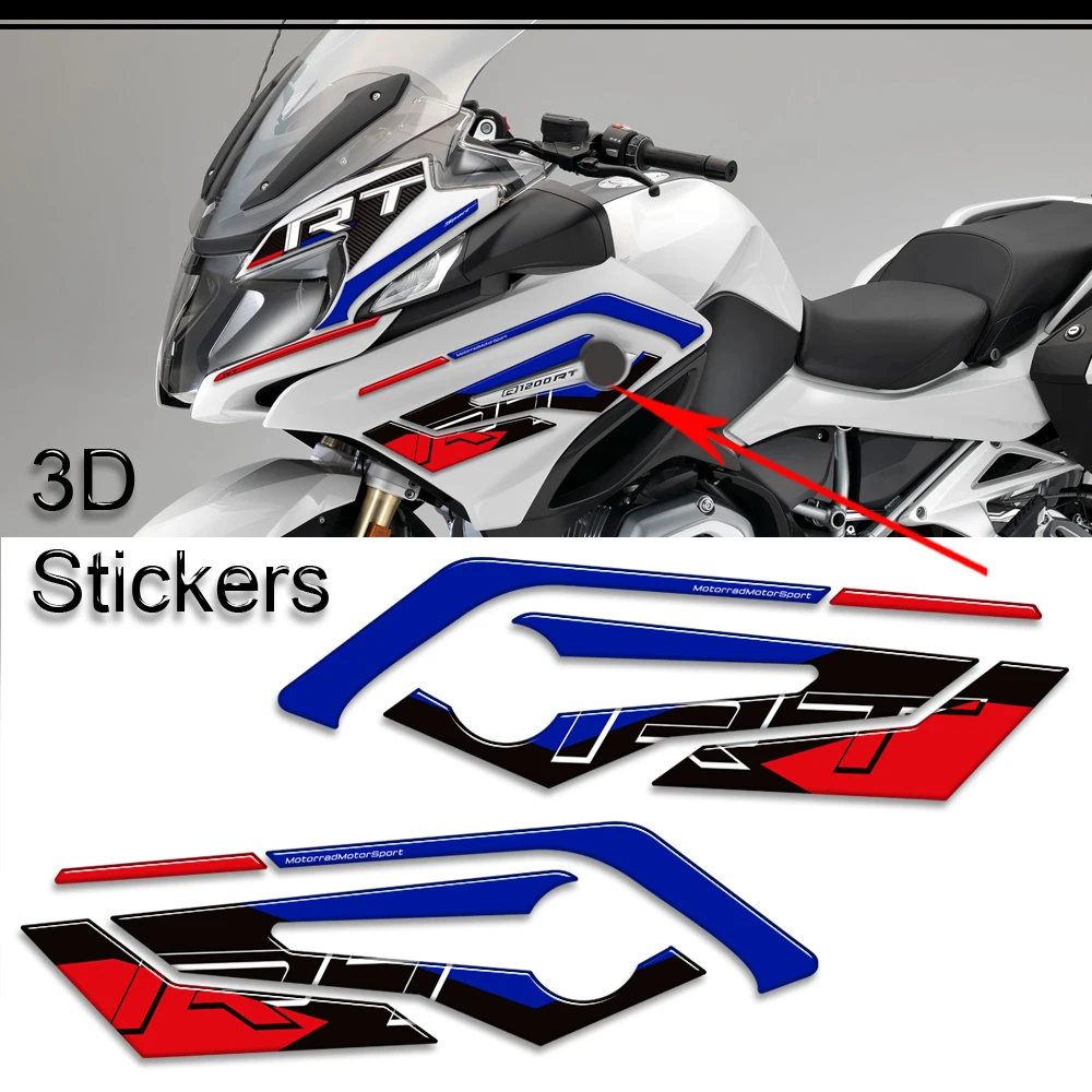 

For BMW R1200RT R 1200 RT R1200 Protector Tank Pad Grips Kit Knee 3D Stickers Decals Fairing Fender Mudguard Trunk Luggage Cases