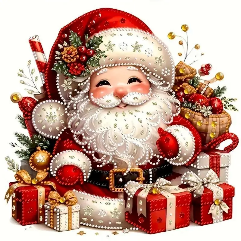 

GATYZTORY Christmas Diamond Painting Santa Claus Mosaic Embroidery Complete Kit Handmade Gift Home Decoration
