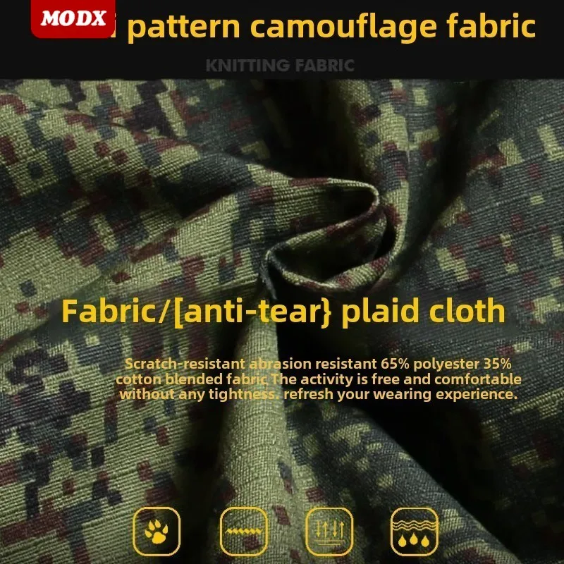 Men Tactical Camouflage Work Pants Spring Thin Breathable Wear Resistant Pantalons Multi Pocket Loose Elastic Combat Trousers