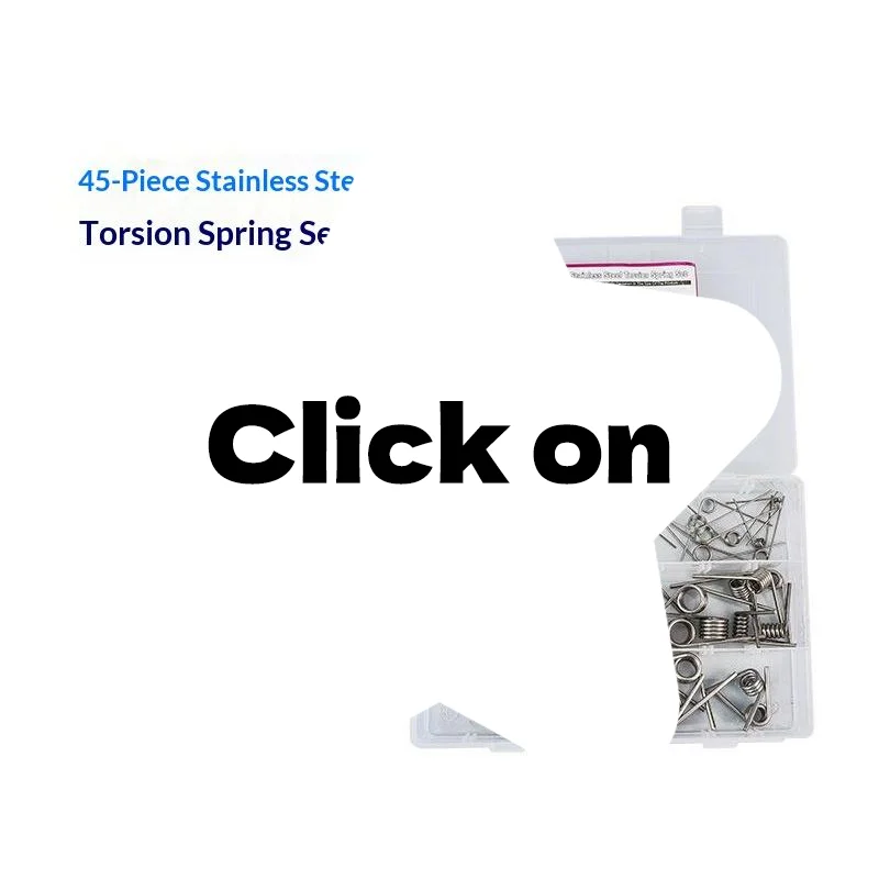 45pcs V Type Hairpin Torsion Springs 0.5 To 2.5mm Wire Dia 45 To 120 Degree High Strength Precision Mechanical Repair Parts