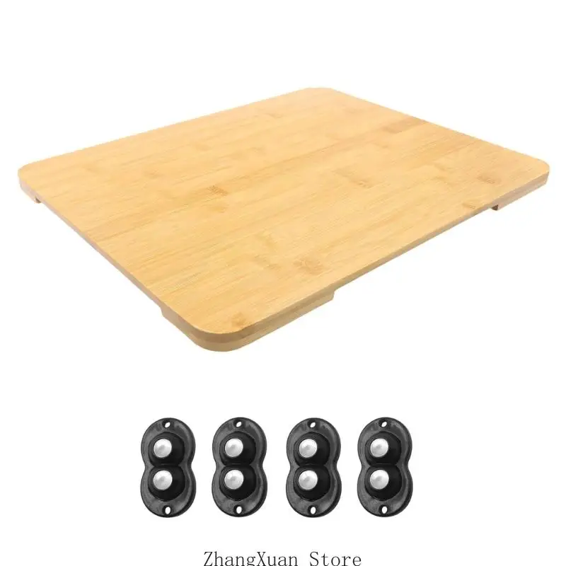 Anpassbare bewegliche Holzbasis für Espressomaschinen, Mixer und Heißluftfritteusen 3XUF – Detail 4