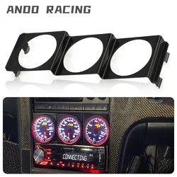 3 Hole 52mm Single DIN Radio Slot Pod Auto Triple Gauge Meter Panel Mount Black Dash Panel Pod Universal
