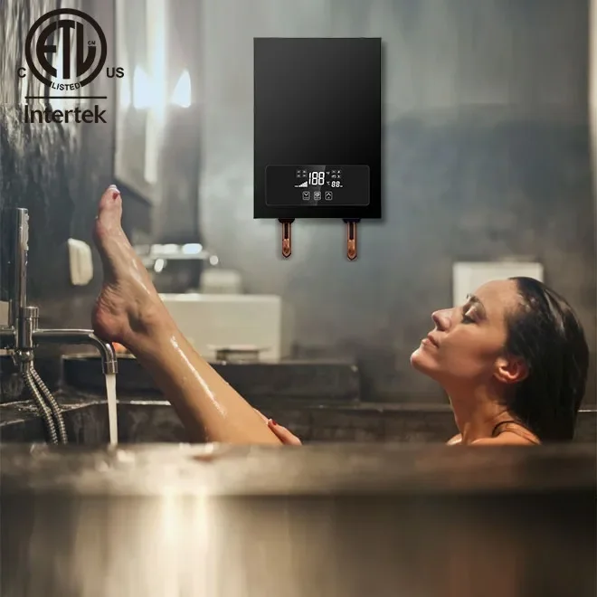 ETL CE CB 2.5kW-24kW Instant Unlimited Volume Electric Tankless Instant Water Heater for Bathroom