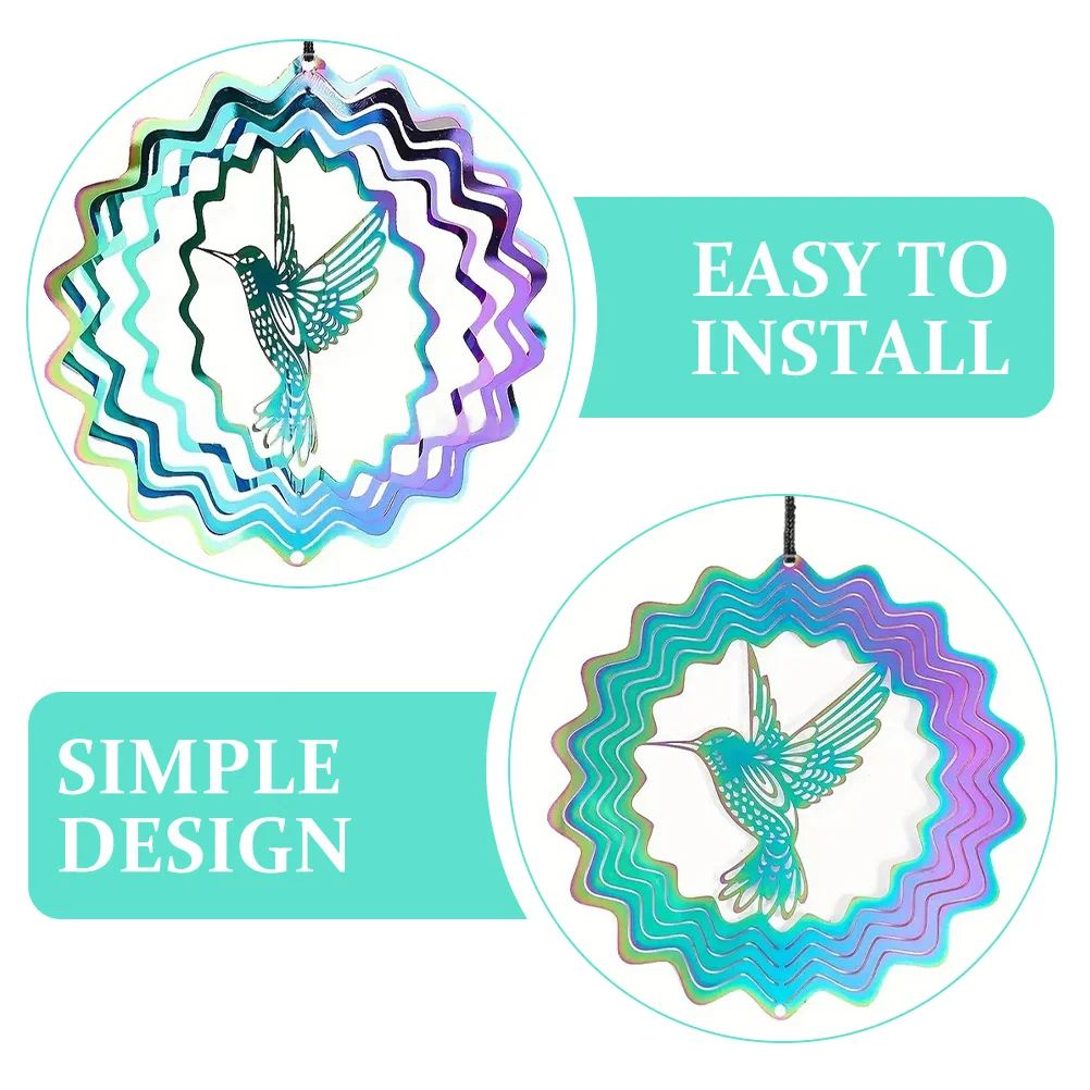 

2pcs Spinners Ornament Metal Wind Rotating Decor For Garden Yard Lawn Patio Outdoor Hanging Lawn Ornaments