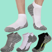 3/6 Pairs High Quality Men's Sports Running Socks New Fashion Low Cut Breathable Boat Socks Sweat-absorbing Short Running Socks