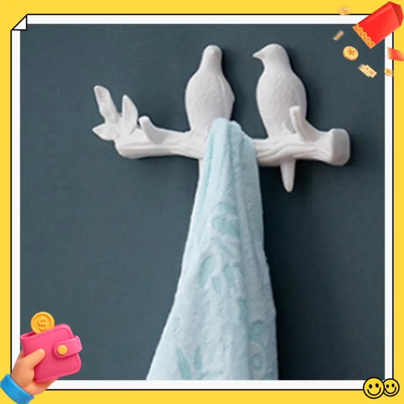 

A89Q-Bird Hanger For Wall Decorations Key Hanger Kitchen Coat Clothes Towel Hook Hat Handbag Holder Home