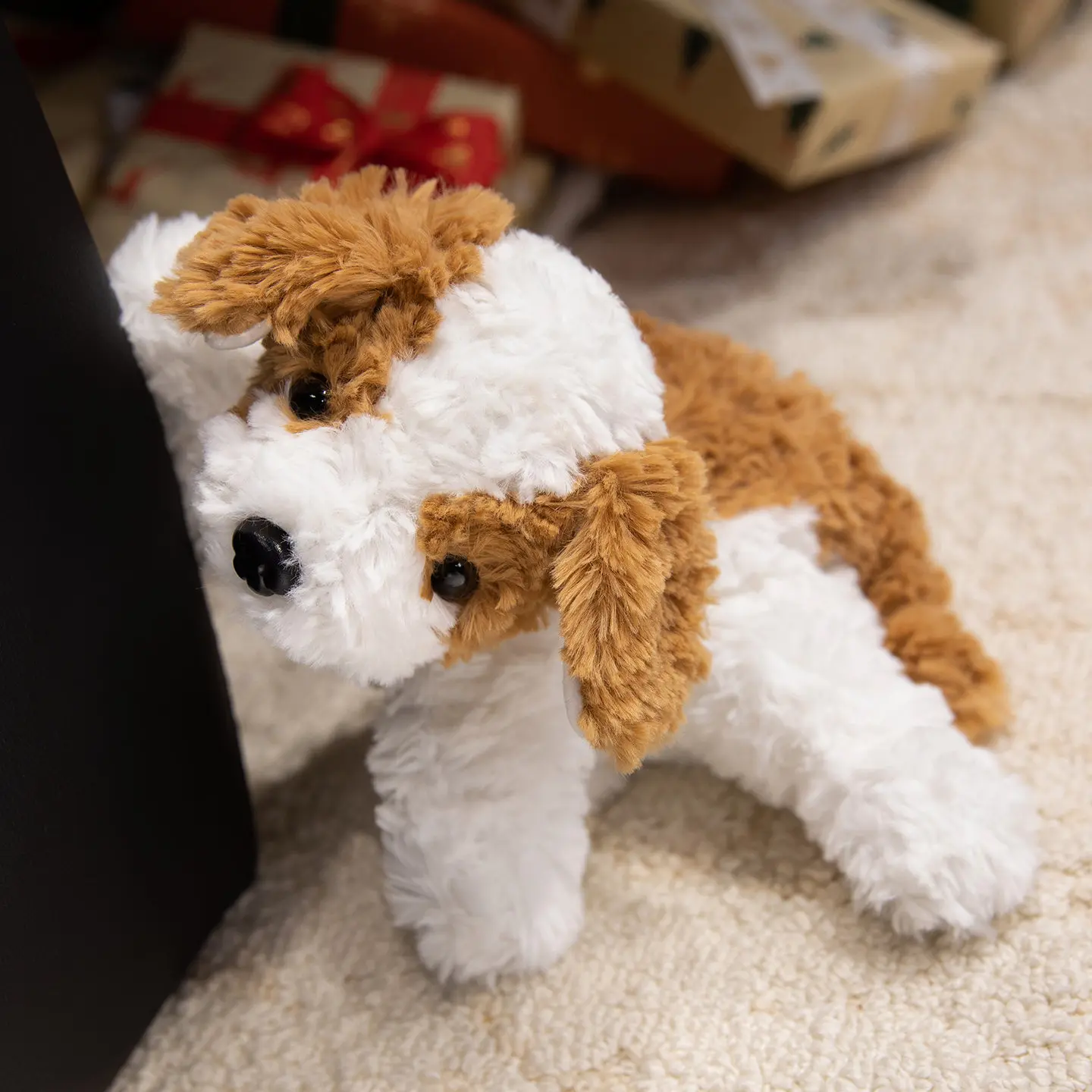 32/42/48CM Simulation Liegen Welpen Hund Plüsch Spielzeug Weiche Stofftier Puppe Weiche Hund Kissen Begleiten geschenke – Detail 9