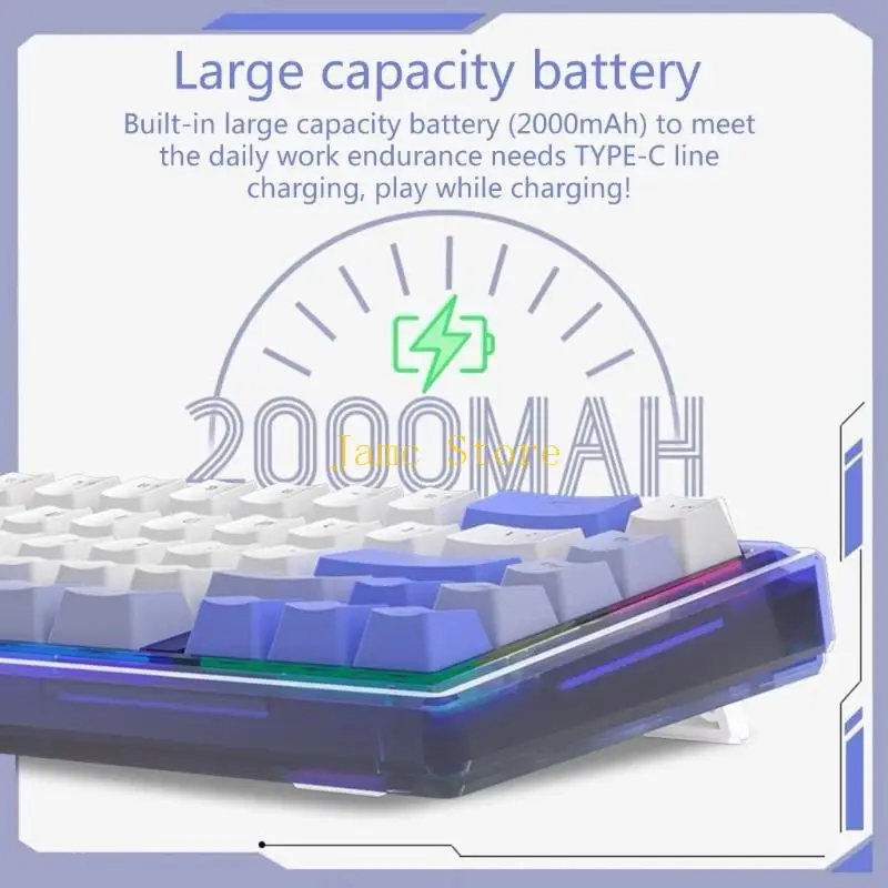 

LX0B 67-клавишная программируемая сварочная беспроводная клавиатура GAS67 BT 2,4G, комплект клавиатуры «сделай сам»