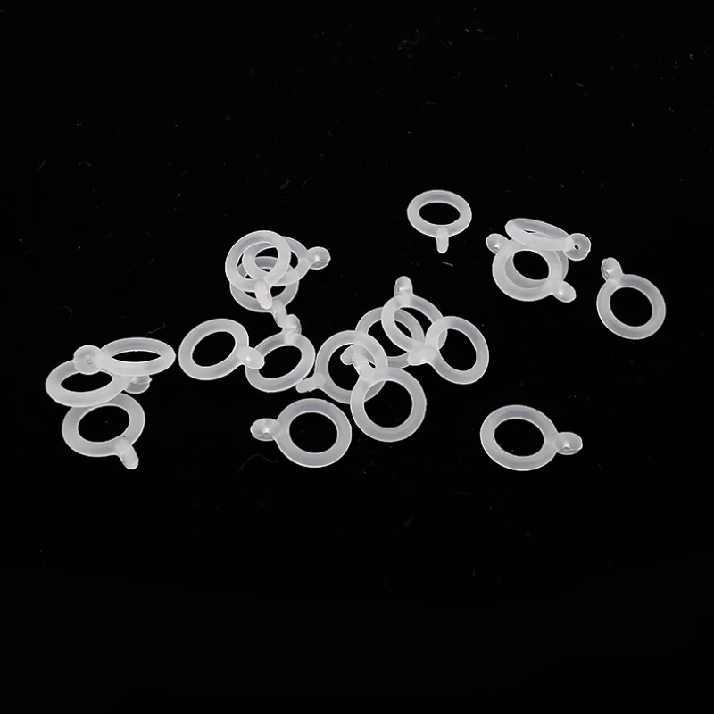 LUREHOLIC 20PCS Wacky Rings for Worm Lure Baits 3.6mm 4.8mm 6.5mm 90° Vertical Design for Wacky Rig Senko Bass Fishing Tools