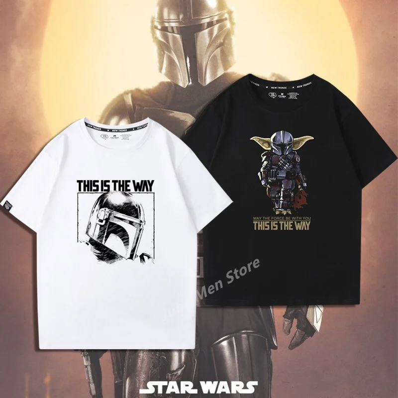 (Uniqlo) Star Wars T-shirt Y2k Tees Men Fashion Kid T-shirt Top Men Cotton T-shirt Top Summer Women T-Shirt Men Clothing