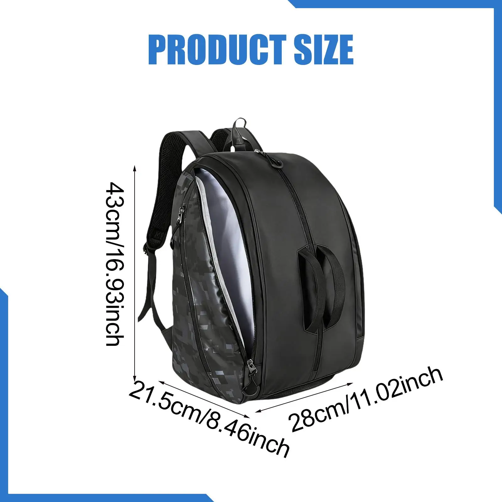

Pickleball Bag Large Capacity Backpack Waterproof Nylon Paddle Bag for Outdoor Sports Training