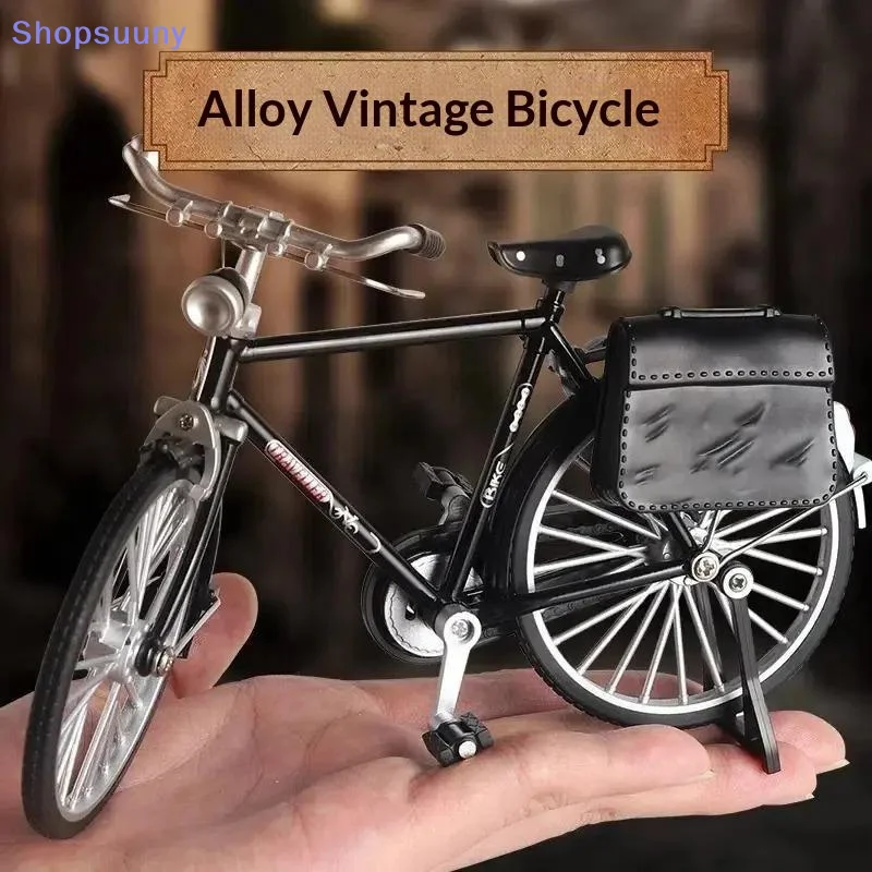 [SU]1Set Handmade Diy Bicycle Model With A 28-Inch Frame A Retro 90s-Style Assembly Toy Semi-Alloy[SU]