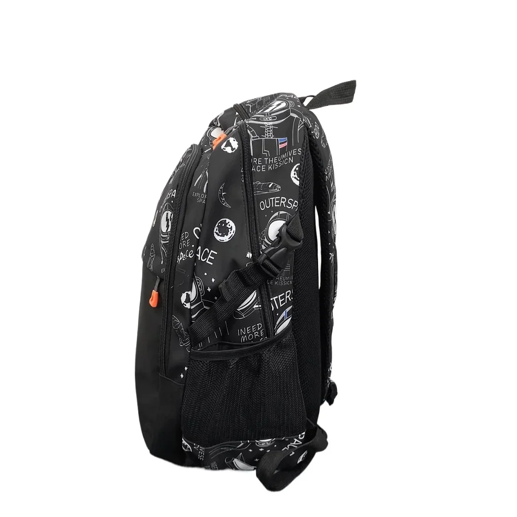 Astronaut pattern campus backpack suitable for both men and women, large capacity lightweight sports backpack