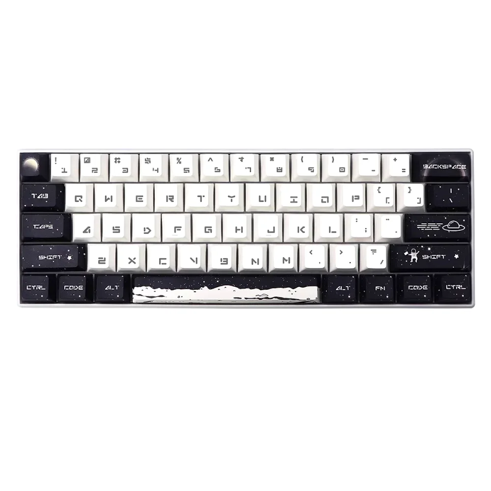 Imagem -05 - Personalizado Pbt Cereja Teclado Tema Lunar 81 Teclas para 60 64 68 80 Teclado Mecânico