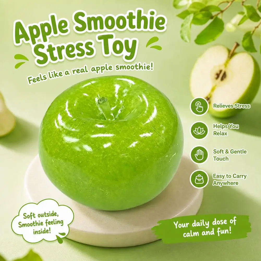 Eisiger Slush Apfel Squishy Spielzeug Glitzer Flüssigsand Stressabbau Langsam aufsteigendes Fidget-Sensorik-Spielzeug Schreibtischdeko Geschenk 3 Farben Slushy Textur – Detail 10