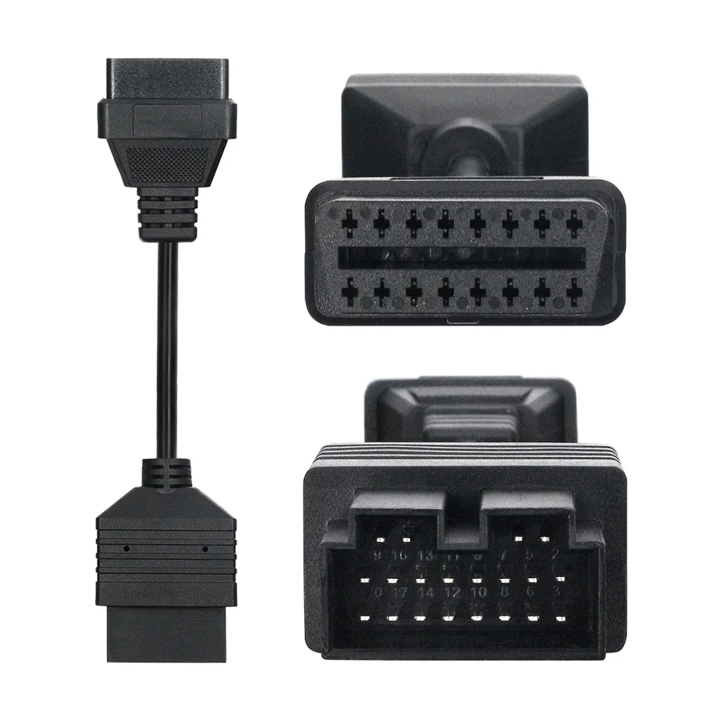 Suitable for KIA 20 PIN To 16 PIN Adapter OBD2 Female Connector Cables Code Reader Diagnostic Adapter Cable Tool