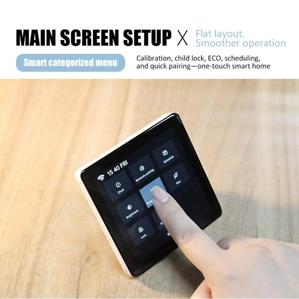 Home Automation Smart WiFi Temperature Controller LED Display Thermostat Energy Efficient Programmable Settings