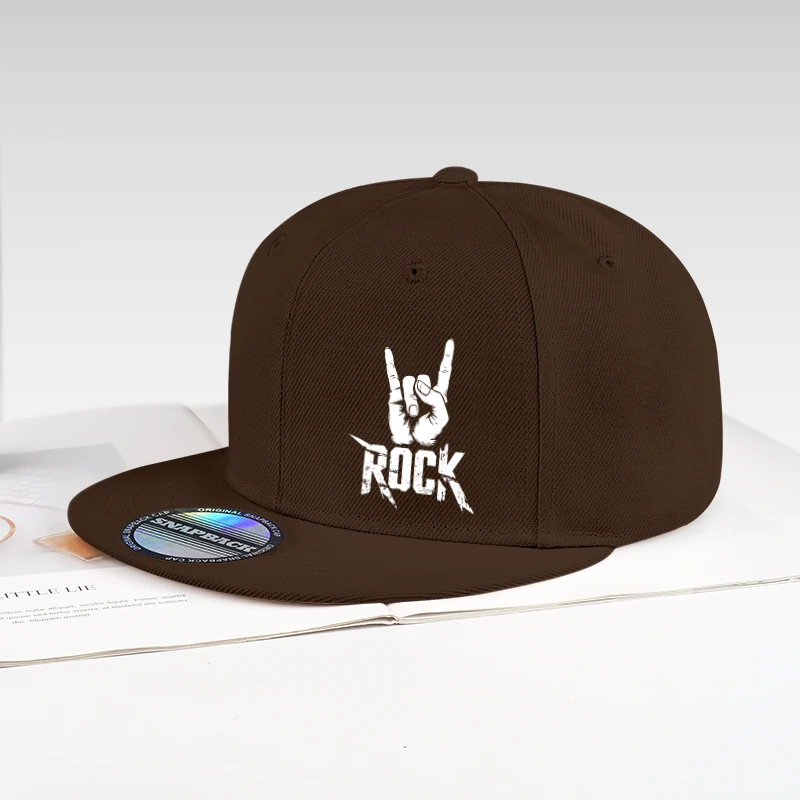 Coole Rock-Baseballkappe mit Handdruck, schwarz, Snapback, verstellbar, lässig, Hip-Hop, Outdoor, Unisex, mit harter Krempe, für Herren – Detail 5