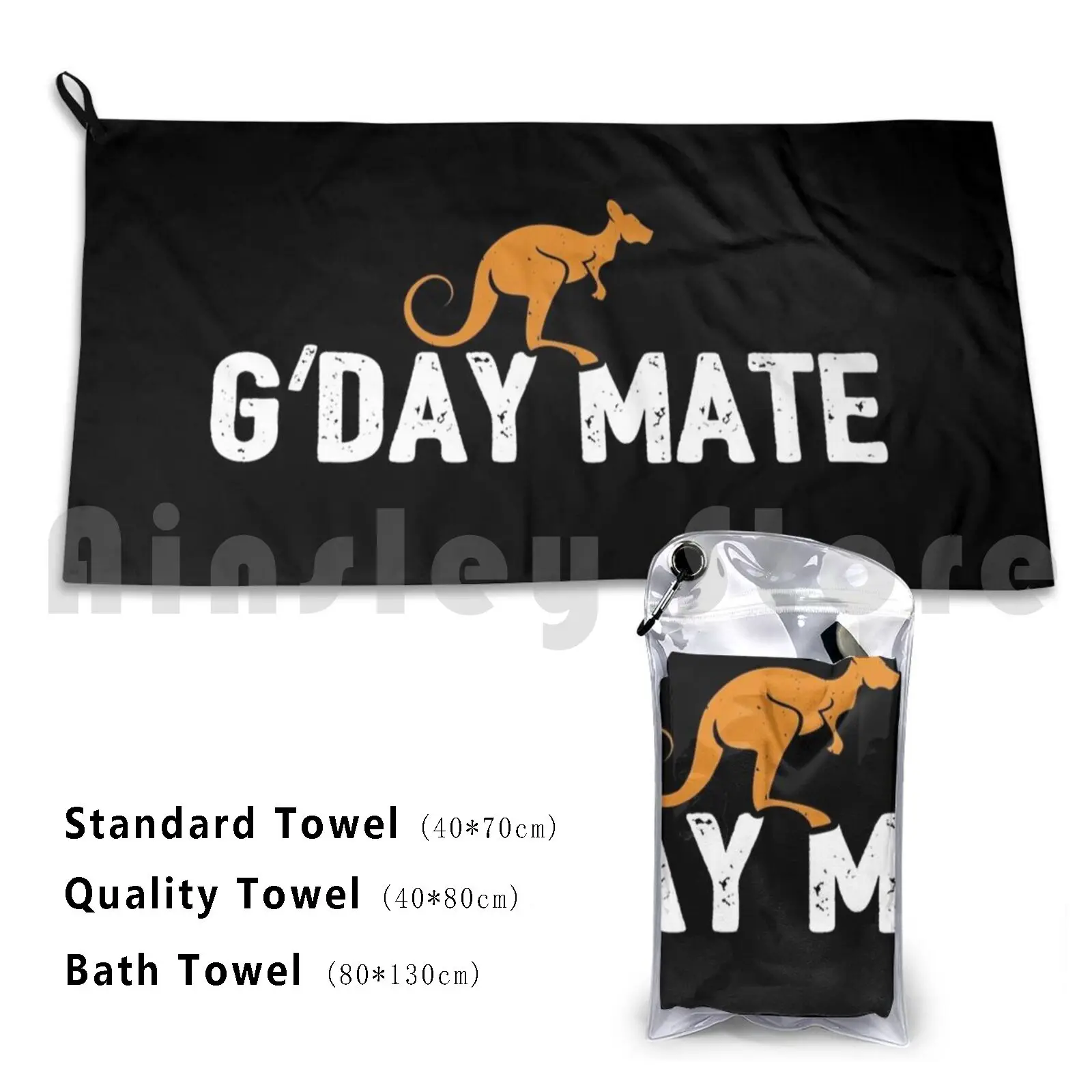 G'day Mate W / Kangaroo For Australians-Kangaroo Beach Towel Quick Dry Quality Towel Gday Mate Australian Gday Mate