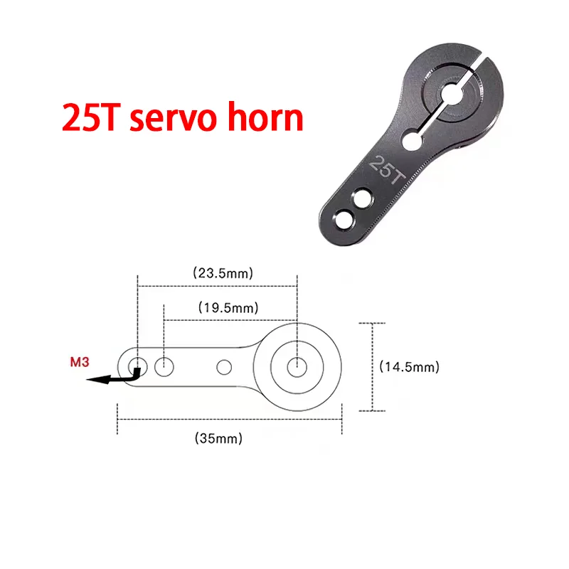 Freeship 10X CNC 25T Standard M3 Metal RC Servo Arm Horn for DS3218 DS3115 servo metal rocker