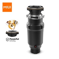 MIUI Continuous Feed Garbage Disposal with Sound Reduction,1/2 HP Food Waste Disposer with Stainless Steel Grinding System