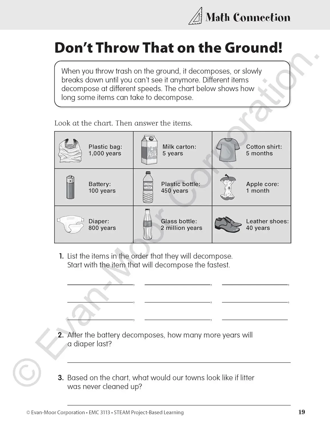 التعلم المبني للمشروع Evan-Moor STEAM، الصف 3، الذين تتراوح أعمارهم بين 7 8 9 10، الكتاب الإنجليزي 9781645141891