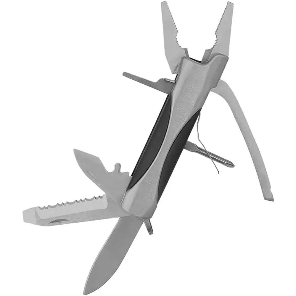 

10-in-1 Survival Tool Kit with Case, Silver - 10 Pack