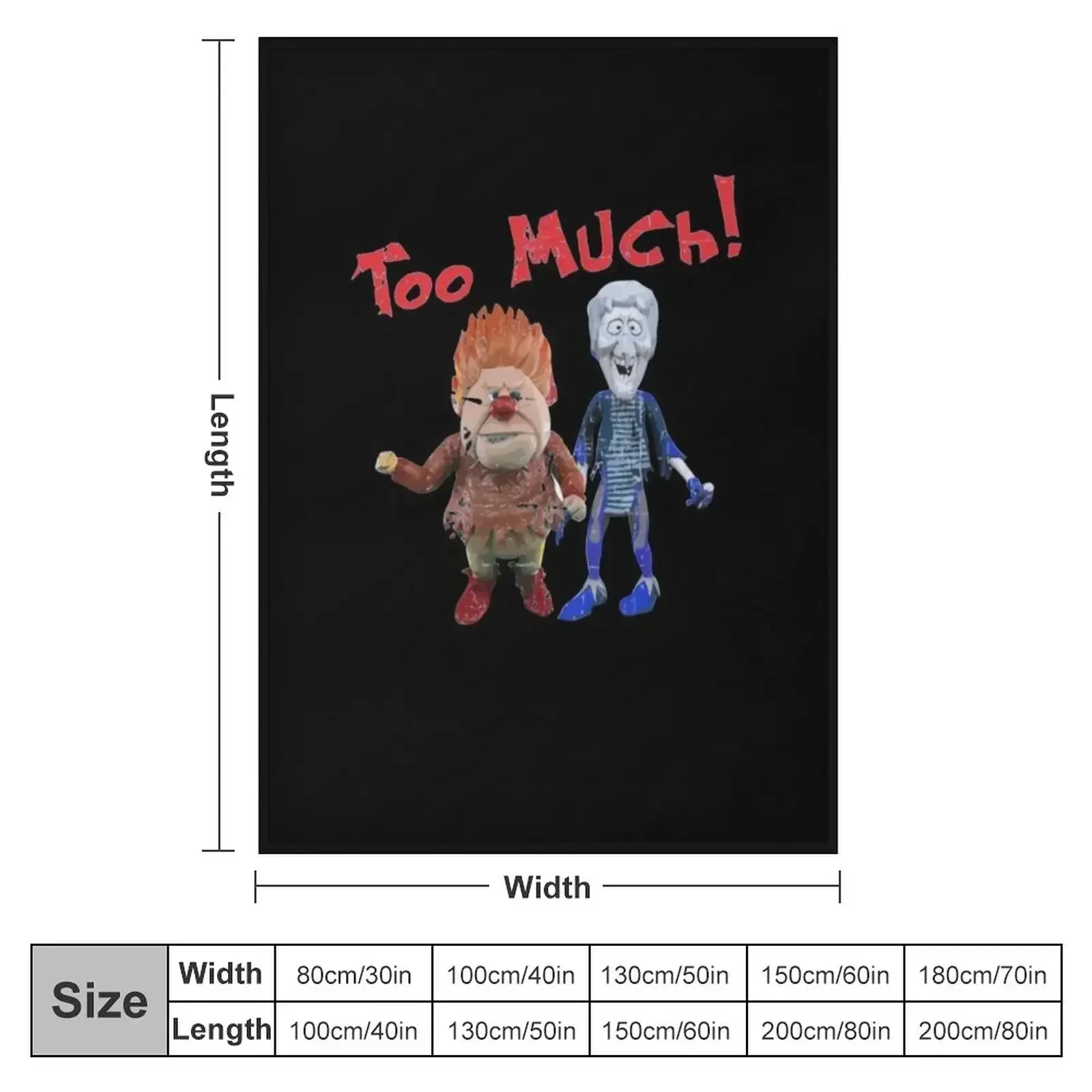Heat Miser and Snow Miser from The Year Without a Santa Throw Blanket Cute Heavy Designers for winter Single Blankets