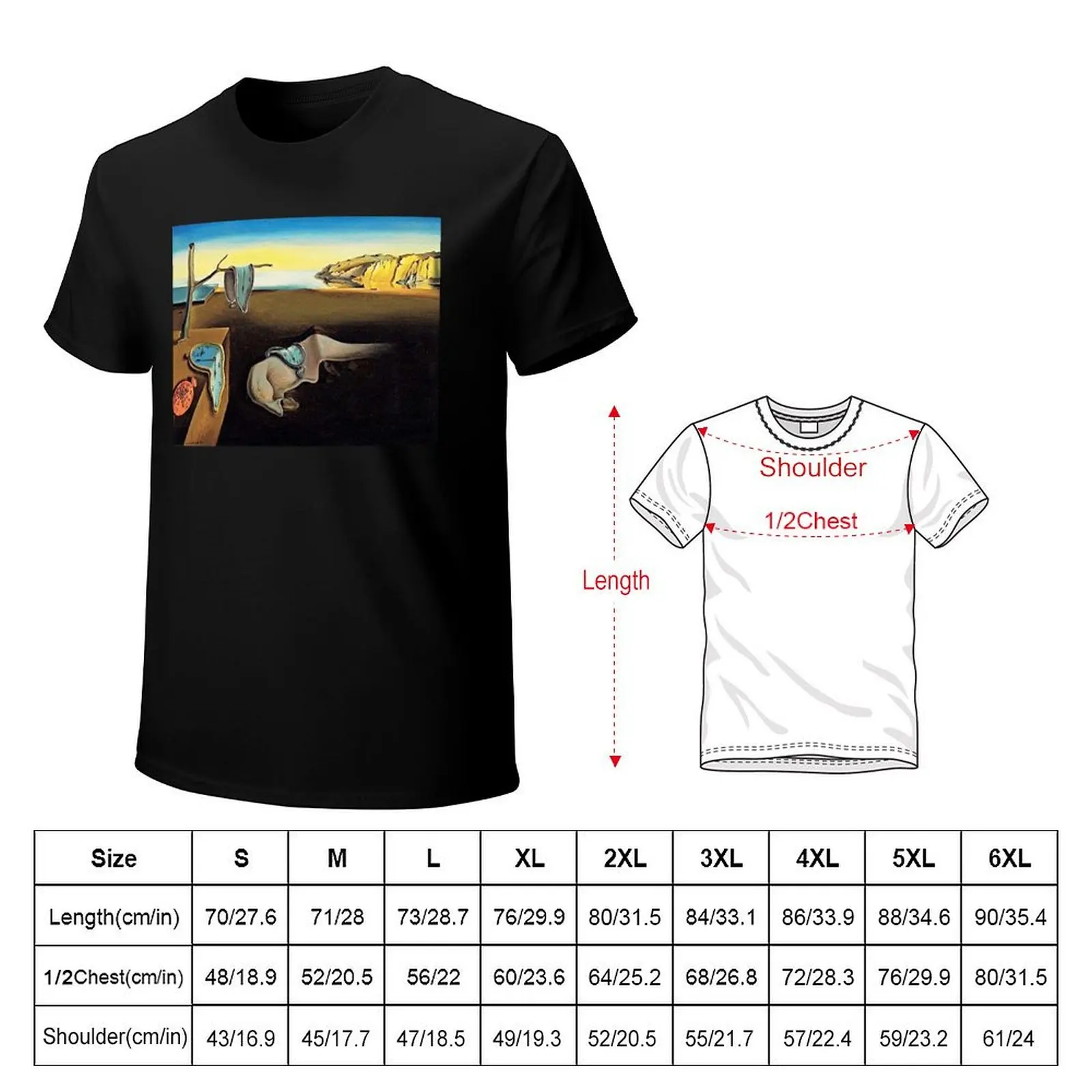 DALI, Salvador Dali, The Persistence of Memory, 1931. T-Shirt Comfortable Workout Short Sleeve Shirt