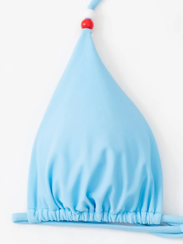 Sexy Bikini Set Bandage Swimwear Women Bathing Suit Beading Cinjunto De Dos Piezas Mujer Low Rise Swimsuit Biquine Brasileiro