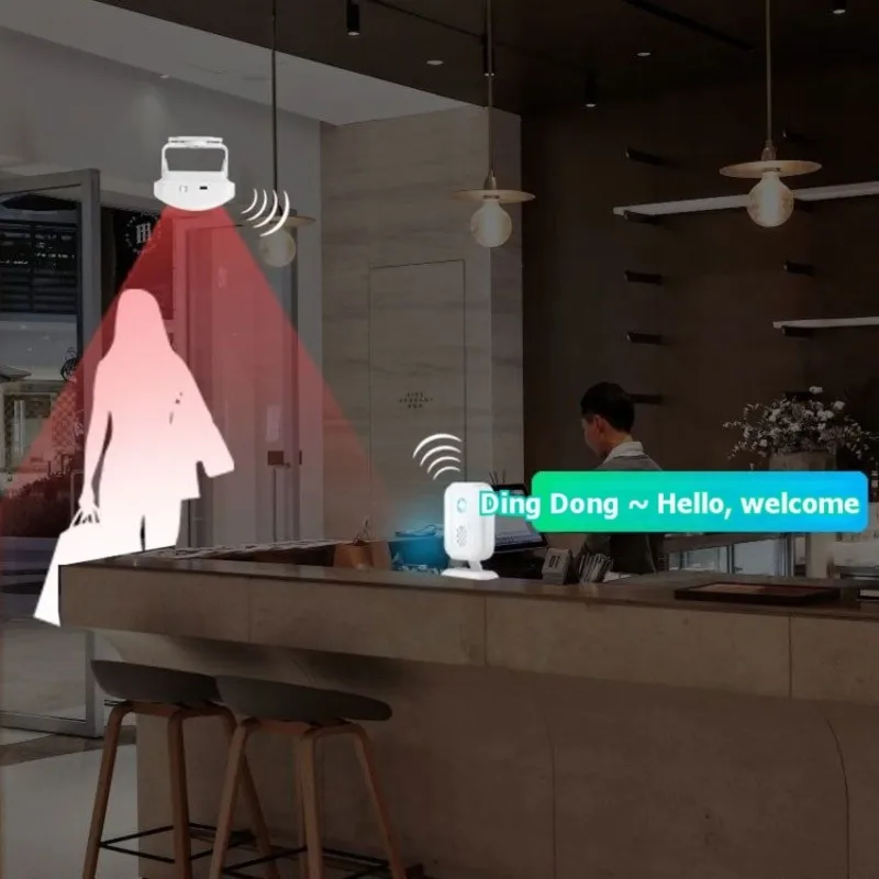 Daily Sale Voice Alert Entry Chime-Welcome Sensor Doorbell-Voice Prompt For Smart For Shops Entrance