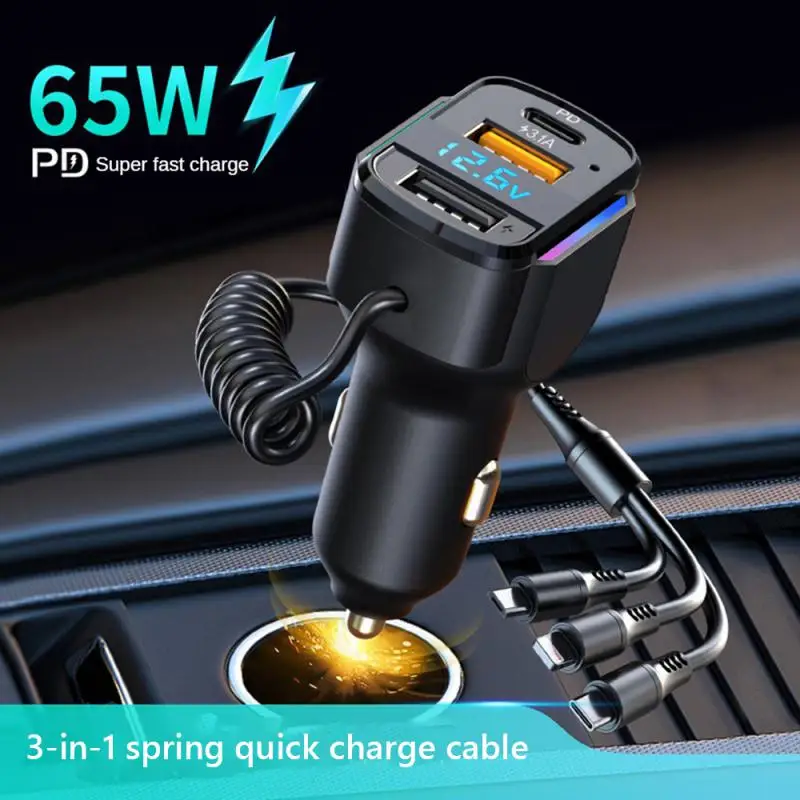 محول ولاعة سجائر مبتكر ، متعدد الوظائف ، سهل التركيب ، أمان موثوق به ، توافق عالي ، USB من النوع C فعال