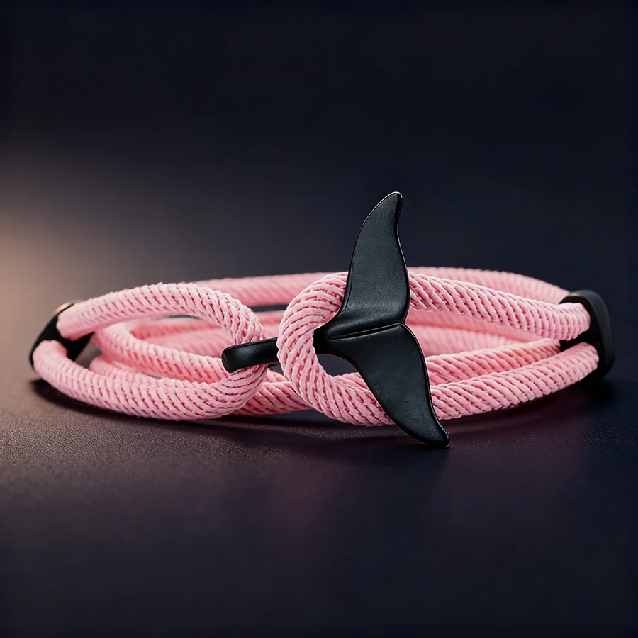 Noter Fashion Men Whale Tail Bracelet 10 Colors Available Selected High Quality 4mm Fabric String Braslet Adjustable Unfading