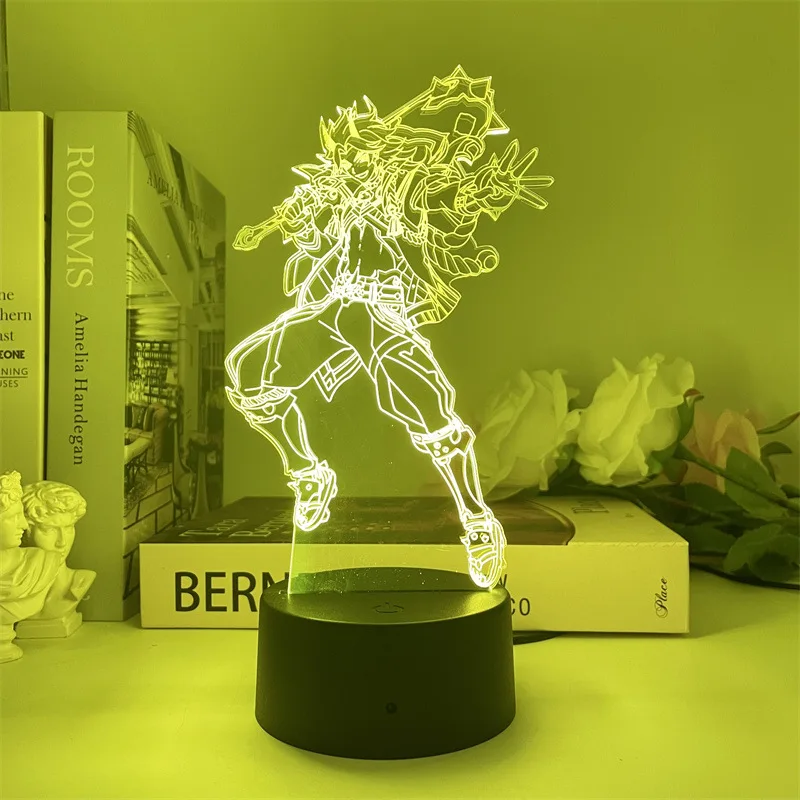 Genshin impact Arataki itto 3d led lamp for bedroom manga night lights anime action figure Decoration children Kawaii gift