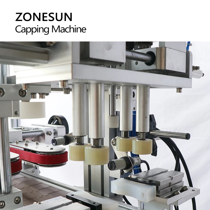 ZONESUN ZS-XG1870P Automatic Capping Machine with Cap Unscrambler Spray Pump Liquid Bottle Jar Packaging Production Line