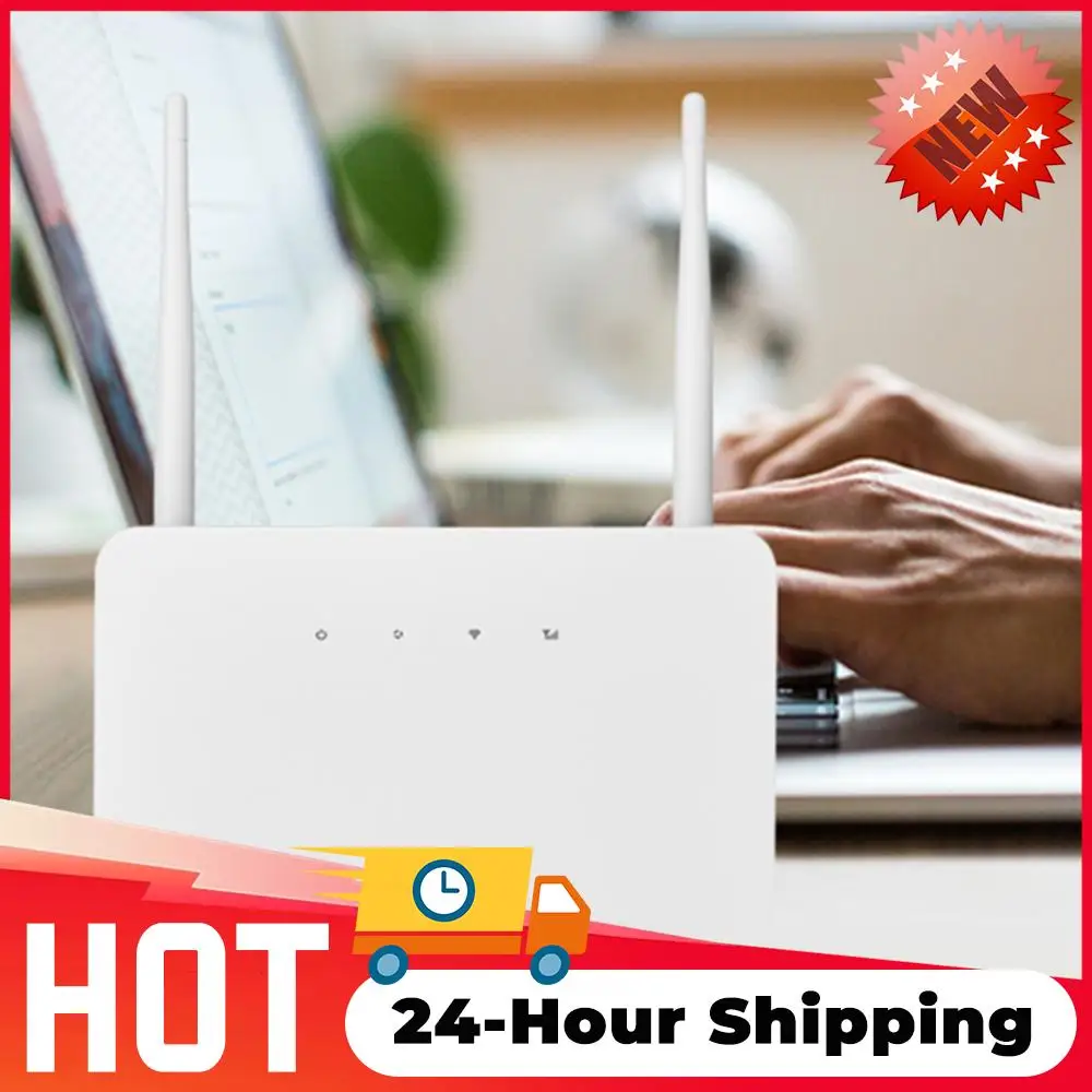 

4G LTE CPE Router Modem 300Mbps Wireless Hotspot External Antenna with Sim Card Slot EU Plug Internet Connection