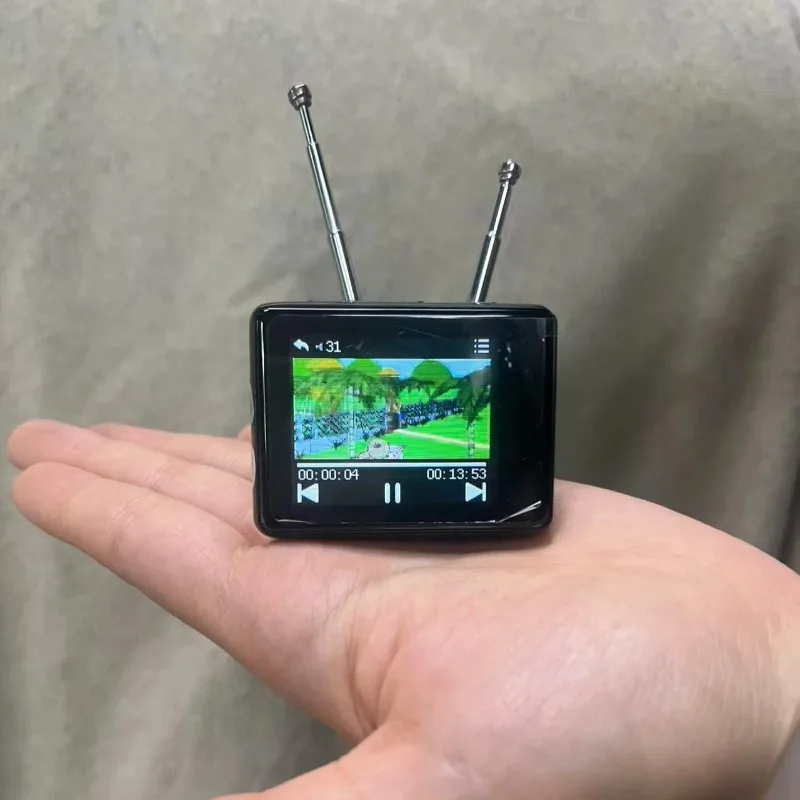 Color Touch Screen Miniature Retro TV Model Custom Video Content Simulation TV for Dollhouse Kitchen Home Art Decor