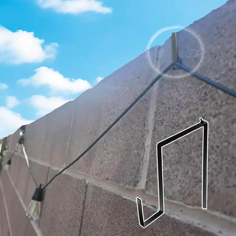 Adjustable Fence Hook Adjustable Outdoor Light String Hooks for Easy Installation No Drill Hangers for Hanging Rope Lights Cable