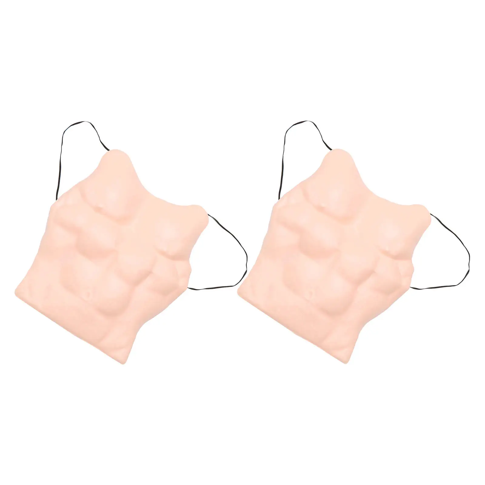 

2Pcs Male Muscle Skin Suit Instant Realistic Fake ABS Chest Costume Comfortable Lightweight One Size Fits Most Funny Dress Up