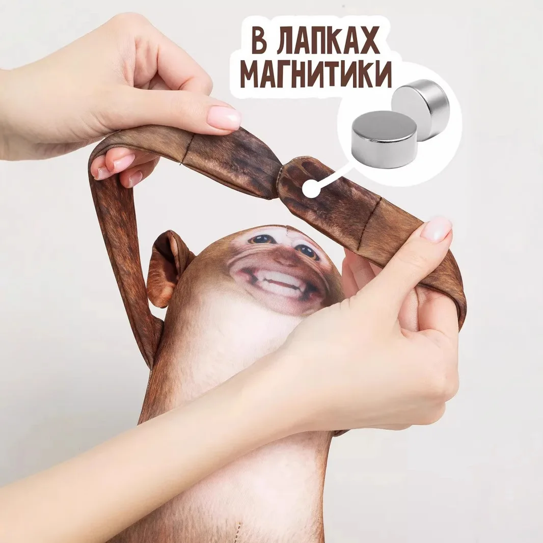 المعانقة قرد ألعاب من القطيفة محشوة الحيوان وسادة نوم 28 سنتيمتر مجردة دمية المغناطيس دمية يد غرفة ديكور هدية عيد ميلاد للأطفال