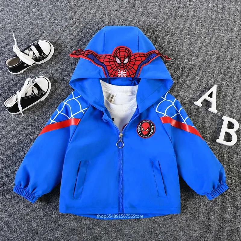 Kids Hooded Jacket Superhero Spider Man Cosplay Costumes for Boys Girls Spring Autumn Sports Coats Kids Casual Clothes