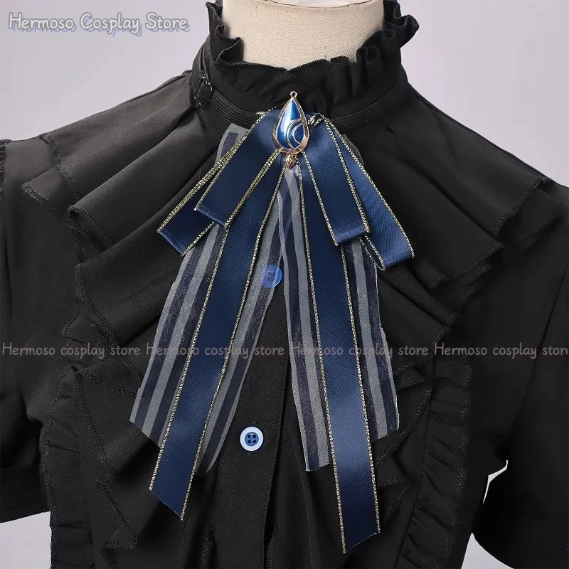 

A;3\v,7'd/ Black/ White Genshin Impact Furina Theme Impression Serie Short Sleeved Shirt Cosplay Gifts6'b\7.n;8/