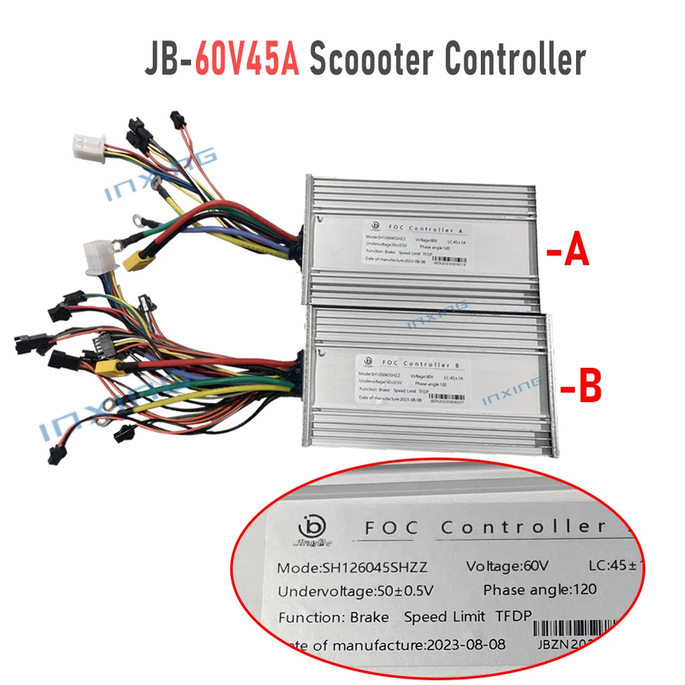 60V 50A/45A JB Controller For Scooter Electric Dual Motor Electric Kickboard Accessories Use For inxing boyueda laotie E-Scooter