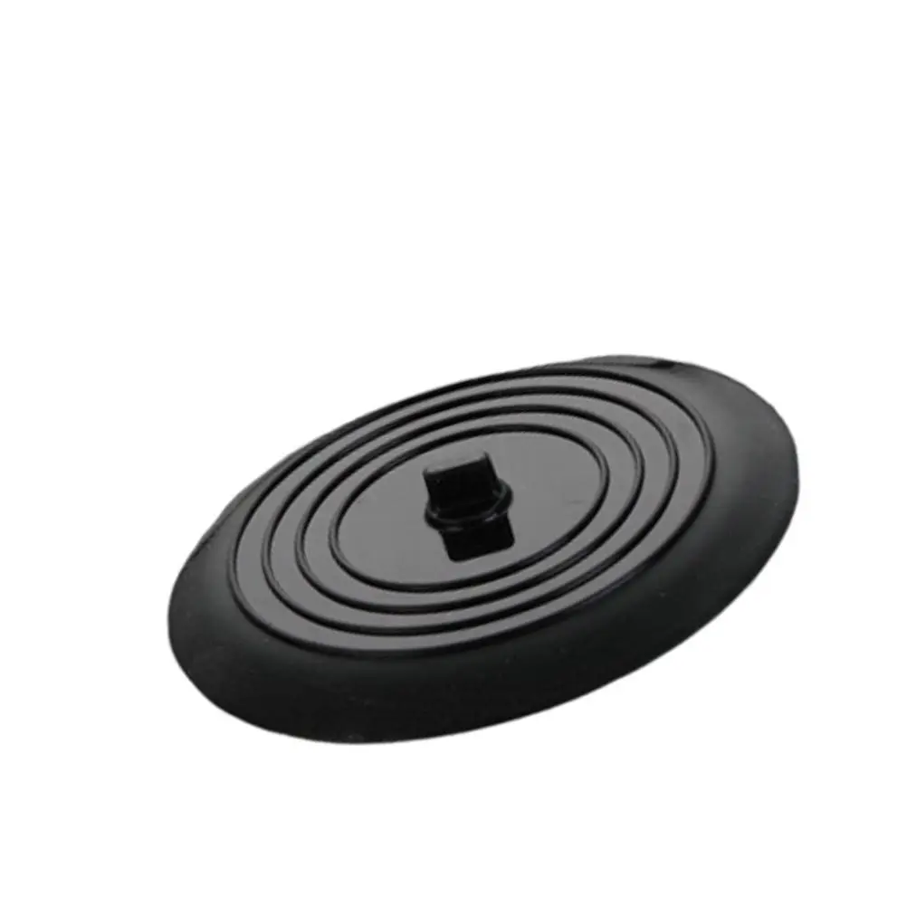 

Black Round Drain Stopper Durable Material Easy Remove Kitchen Bathroom Floor Plug Hair Stopper Deodorizer Bathtub Plug