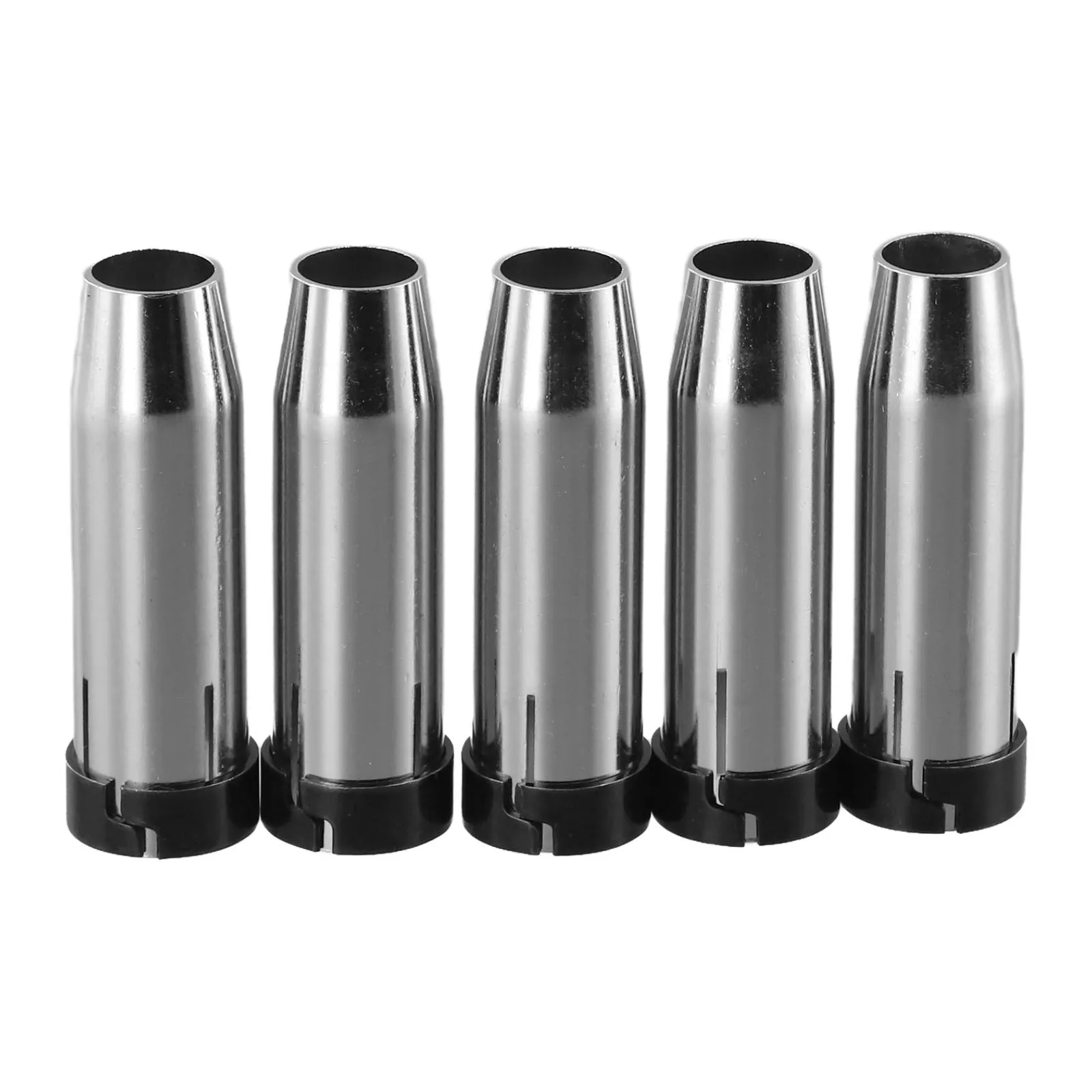 

MIG Welding 5pcs Nozzle Set Silver Gas Nozzle Replacement Welding Accessories 5-Piece Set High Temperature Resistant