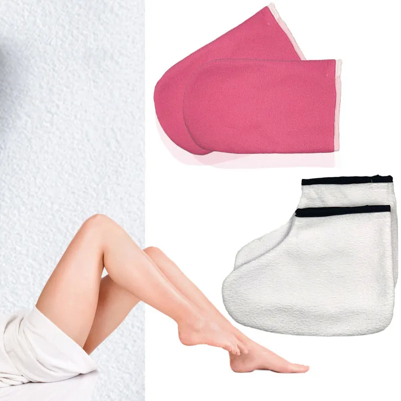 

4 шт. перчатки и пинетки с парафиновым воском для спа-салона рук и ног, увлажняющие и питательные аксессуары для ухода за кожей