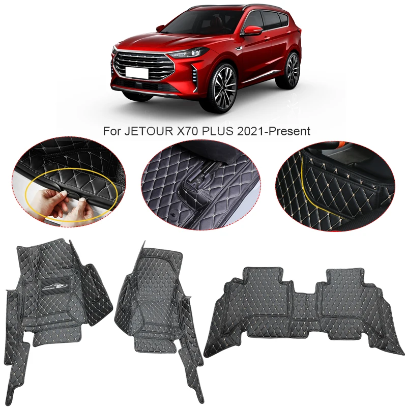 

3D Full Surround For Jetour X70 PLUS 2021-2025 Car Floor Mat Liner Foot Pad Carpet PU Leather Waterproof Cover Auto Accessory